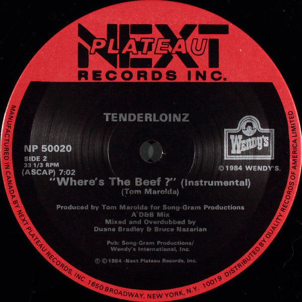 Tenderloinz : Where's The Beef ? (12")