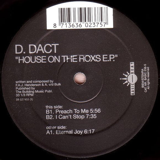 D.Dact : House On The Roxs E.P. (12", EP)