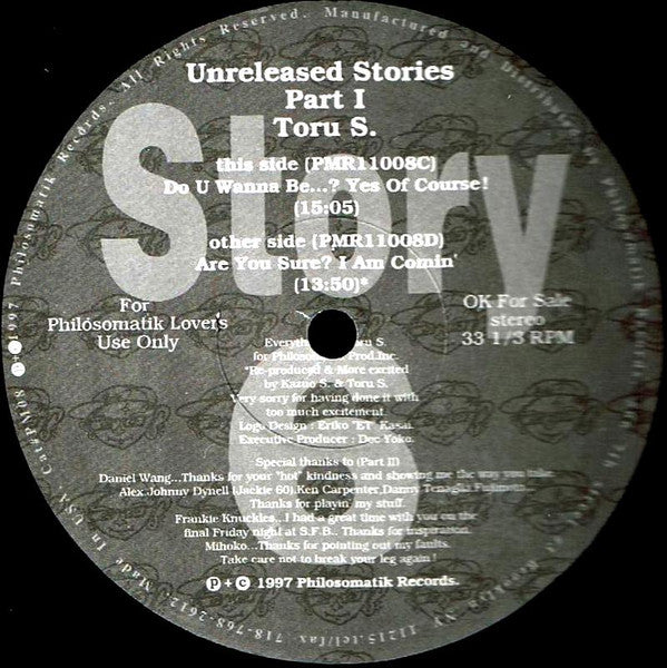 Toru S. : Unreleased Stories Pt.1 (2x12")