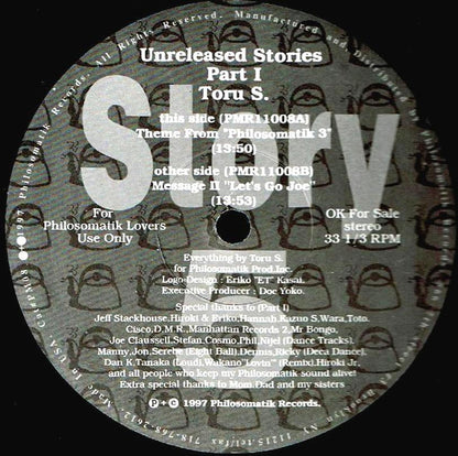Toru S. : Unreleased Stories Pt.1 (2x12")