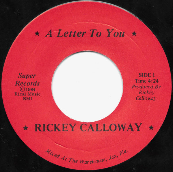 Rickey Calloway : A Letter To You (7")