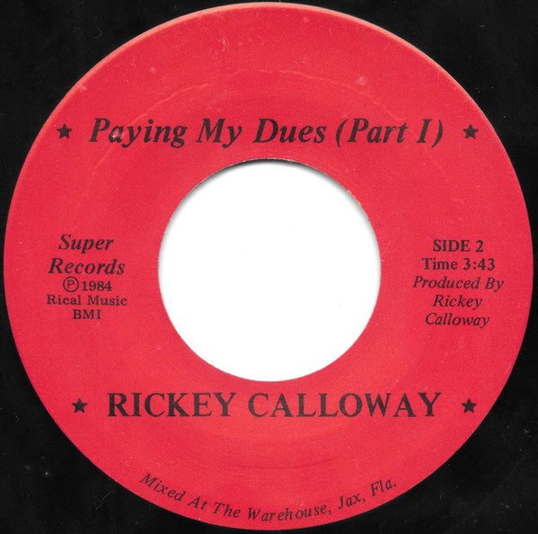 Rickey Calloway : A Letter To You (7")