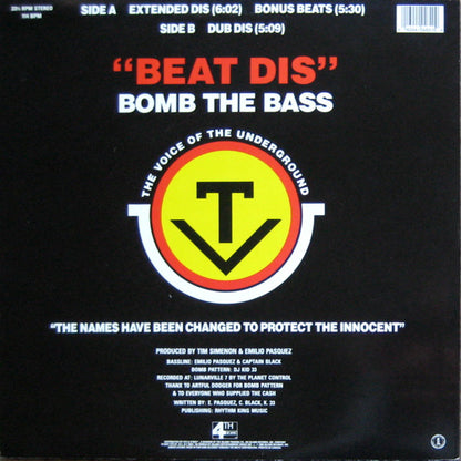 Bomb The Bass : Beat Dis (12")