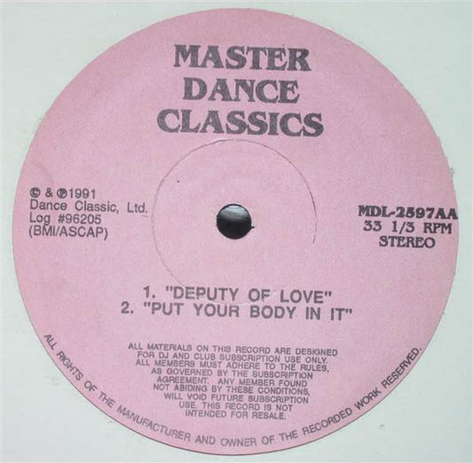 Various : Dance Classics (12", Comp, Unofficial)