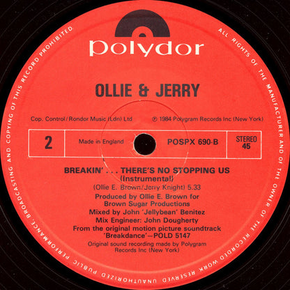 Ollie And Jerry : Breakin'... There's No Stopping Us (Club Mix) (12")