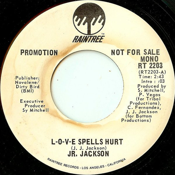 Jr. Jackson (2) : L-O-V-E Spells Hurt (7", Mono, Promo)