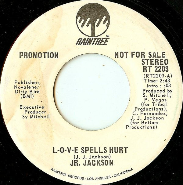 Jr. Jackson (2) : L-O-V-E Spells Hurt (7", Mono, Promo)