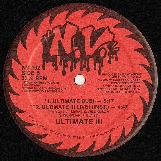 Ultimate 3 MC's : Ultimate III Live! (12")