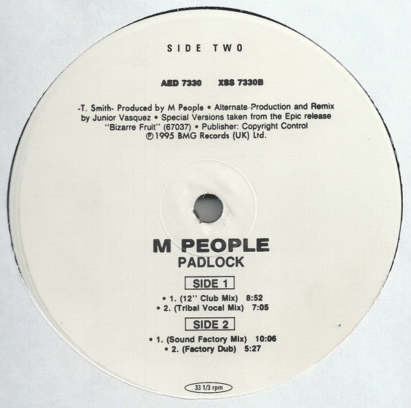 M People : Padlock (12", Promo)