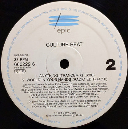 Culture Beat : World In Your Hands (12")