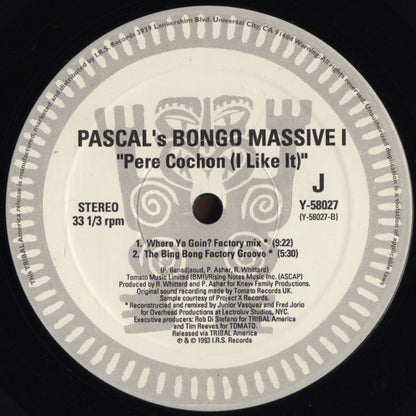 Pascal's Bongo Massive I* : Pere Cochon (I Like It) (12")