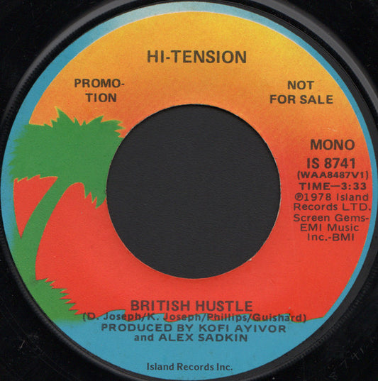Hi-Tension : British Hustle (7", Single, Mono, Promo)