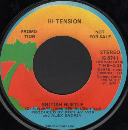 Hi-Tension : British Hustle (7", Single, Mono, Promo)