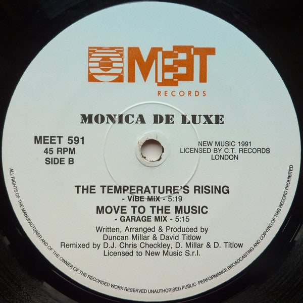 Monica De Luxe : Move To The Music / The Temperature's Rising (12")