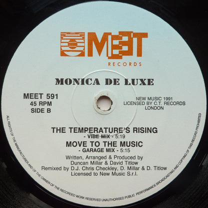 Monica De Luxe : Move To The Music / The Temperature's Rising (12")