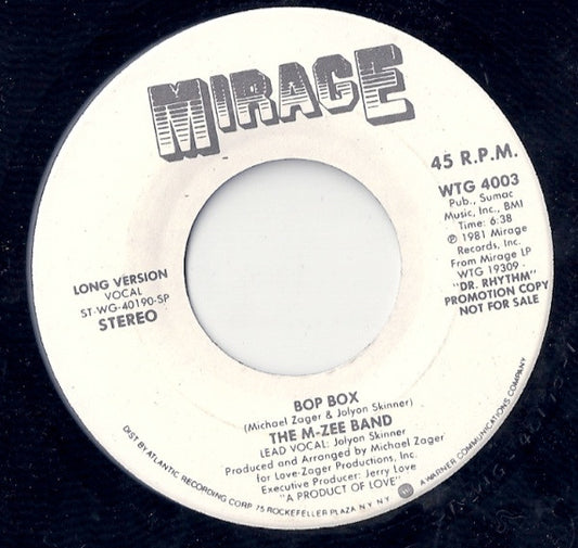 The M-Zee Band : Bop Box (7", Promo)