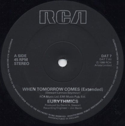 Eurythmics : When Tomorrow Comes (12")