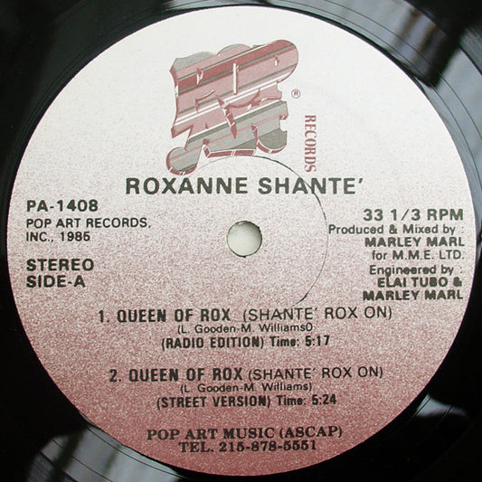 Roxanne Shanté : Queen Of Rox (Shante' Rox On) (12")