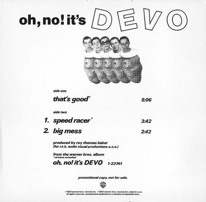 Devo : That's Good (12", Promo)