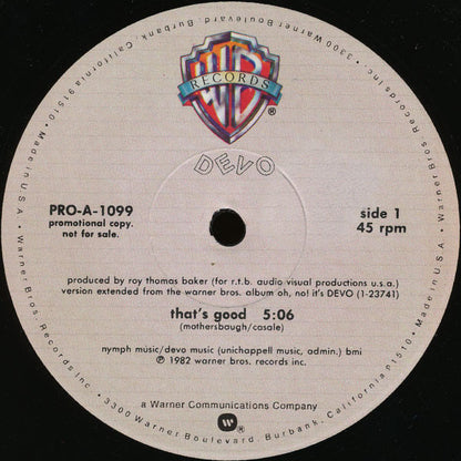 Devo : That's Good (12", Promo)