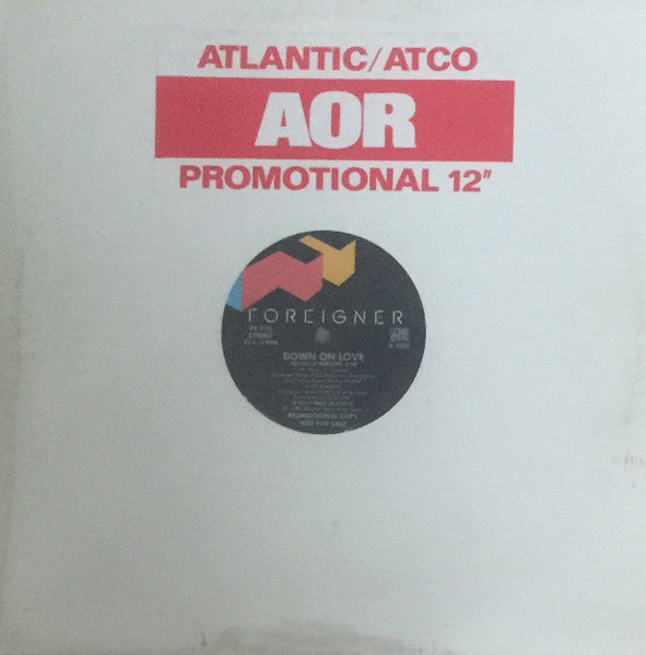 Foreigner : Down On Love (12", Promo)