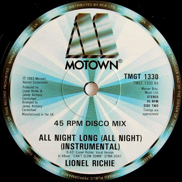 Lionel Richie : Hello (12", Single)