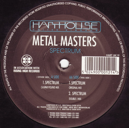 Metal Masters* : Spectrum '94 Mixes (12")