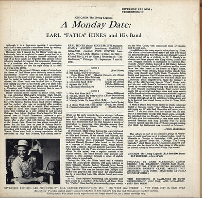 Earl Hines And His Band : A Monday Date (LP, Album)