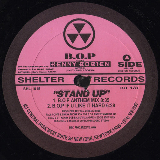 B.O.P* Presents Kenny Bobien : Stand Up (12")