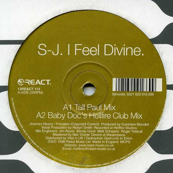 S-J : I Feel Divine (12")