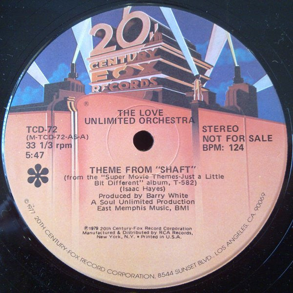 Love Unlimited Orchestra : Theme From "Shaft" (12", Promo)