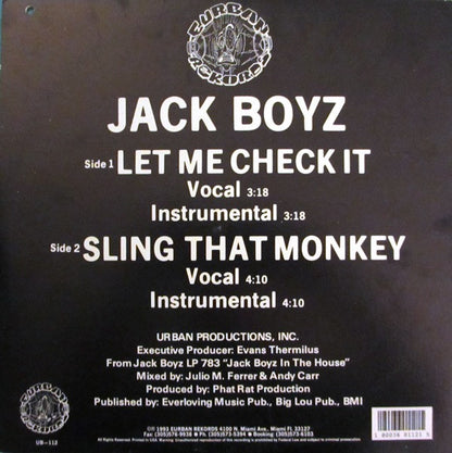 Jack Boyz : Let Me Check It (12", Promo)