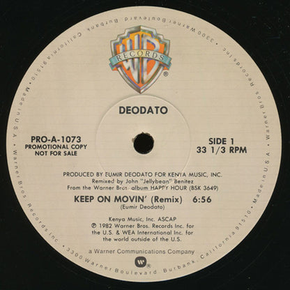 Deodato* : Keep On Movin' / Keep It In The Family (12", Promo)