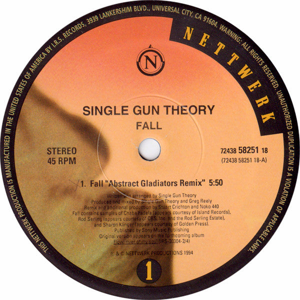 Single Gun Theory : Fall (Remixes) (12")