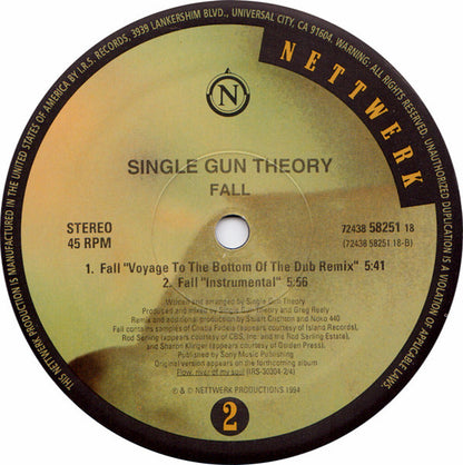 Single Gun Theory : Fall (Remixes) (12")