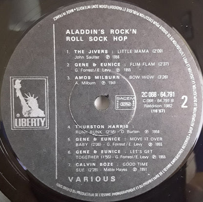 Various : Aladdin's Rock'n Roll Sock Hop (LP, Comp, RE)