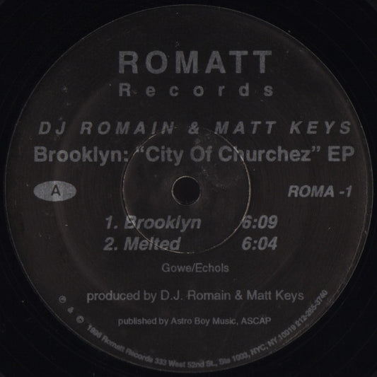 DJ Romain & Matt Keys : Brooklyn: "City Of Churchez" EP (12", EP)