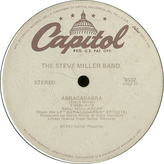 The Steve Miller Band* : Abracadabra / Macho City (12")