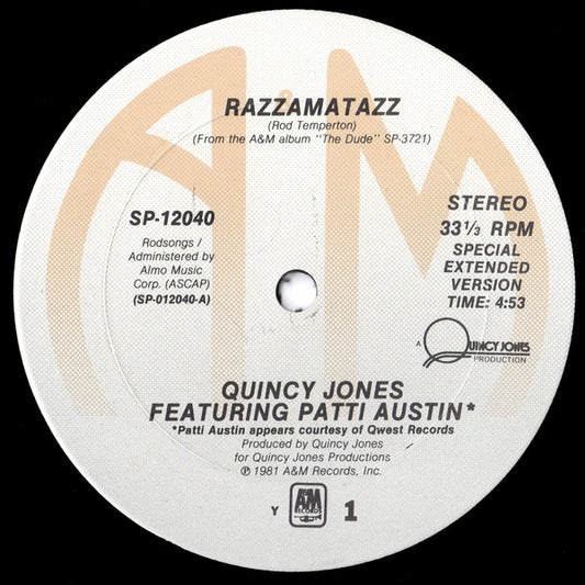 Quincy Jones Featuring Patti Austin : Razzamatazz (12")