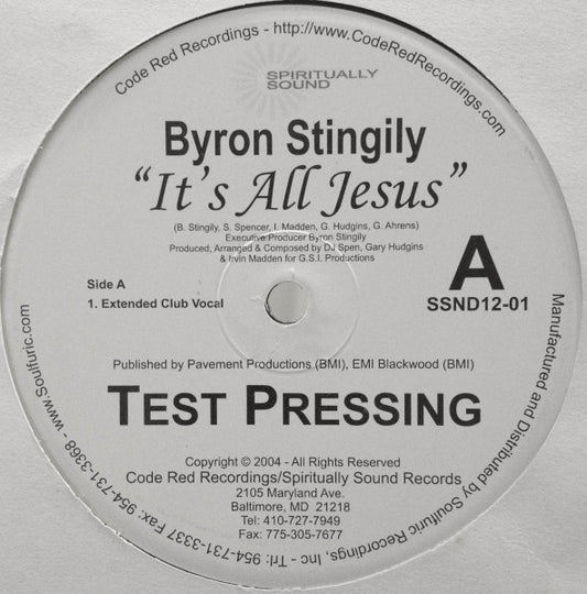 Byron Stingily : It's All Jesus (12", TP)