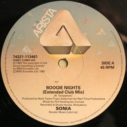 Sonia : Boogie Nights (12")