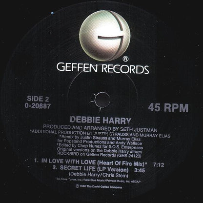 Debbie Harry* : In Love With Love (12", Maxi, All)