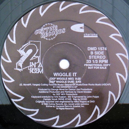 2 In A Room : Wiggle It (12", Promo)