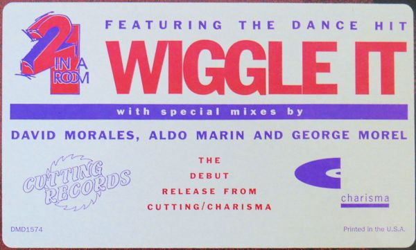 2 In A Room : Wiggle It (12", Promo)