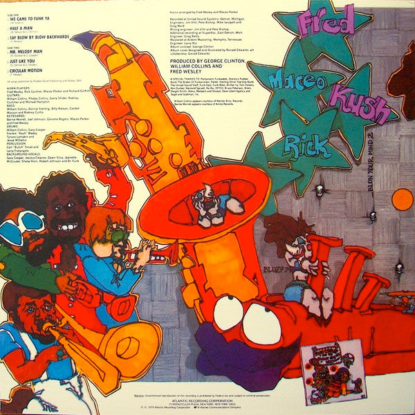 Fred Wesley And The Horny Horns* Featuring Maceo Parker : Say Blow By Blow Backwards (LP, Album, Spe)