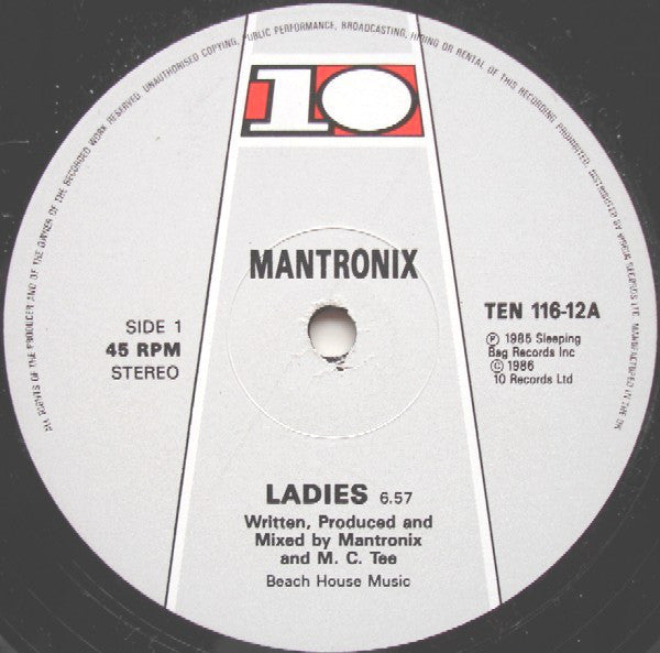 Mantronix : Ladies (12", Single)