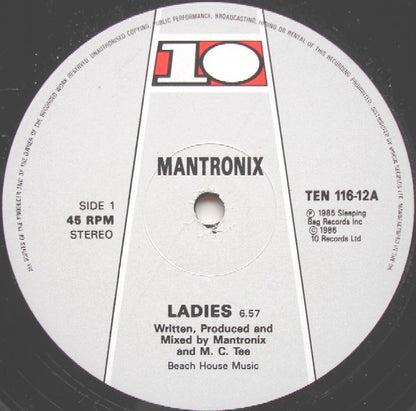 Mantronix : Ladies (12", Single)