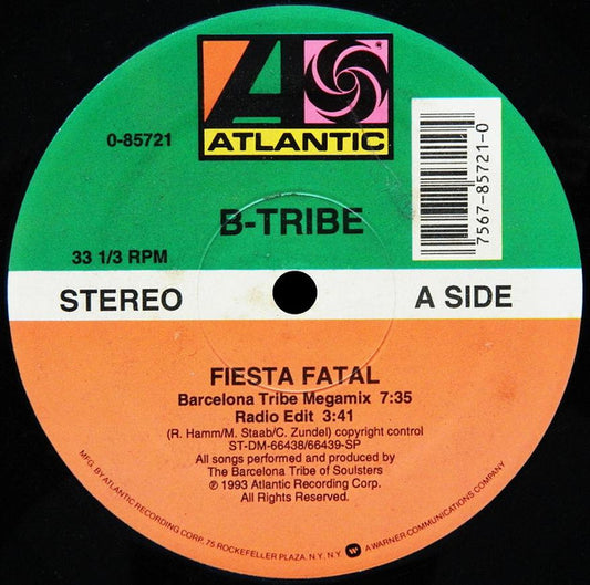 B-Tribe : ¡ Fiesta Fatal ! (12")