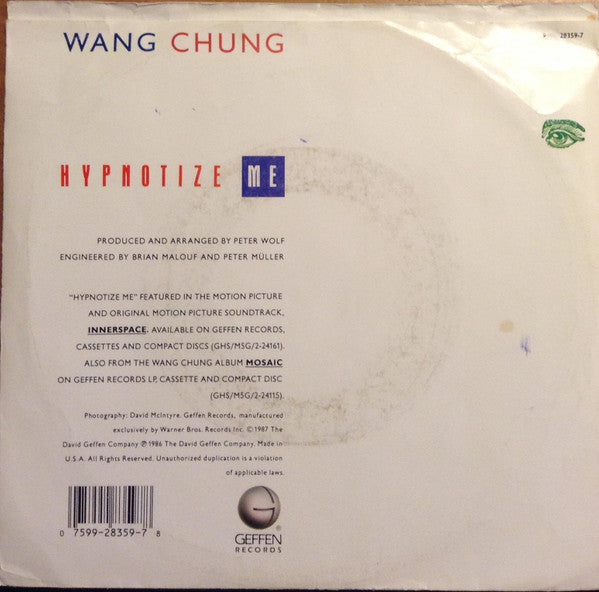 Wang Chung : Hypnotize Me (7", Single)