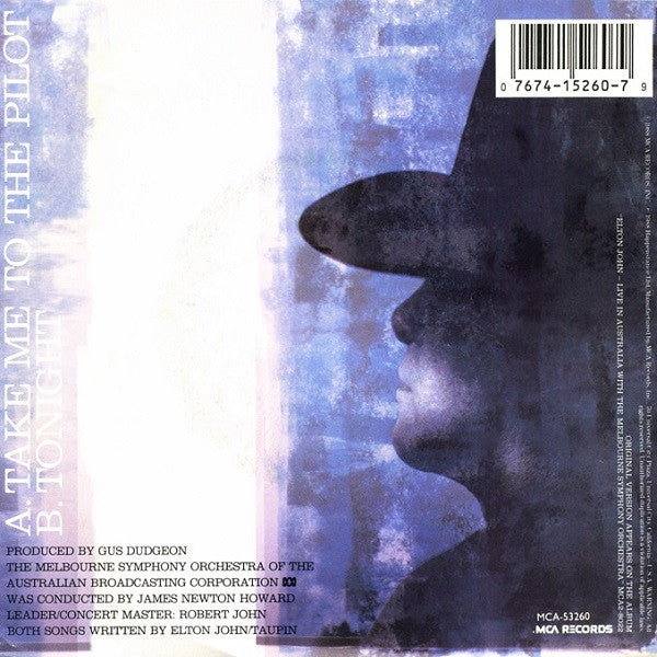 Elton John : Take Me To The Pilot (7", Single)